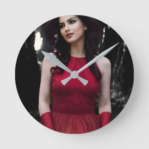 BlackWhiteRed wall clock