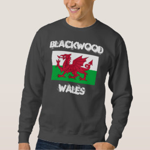 Blackwood, Wales with Welsh flag Sweatshirt