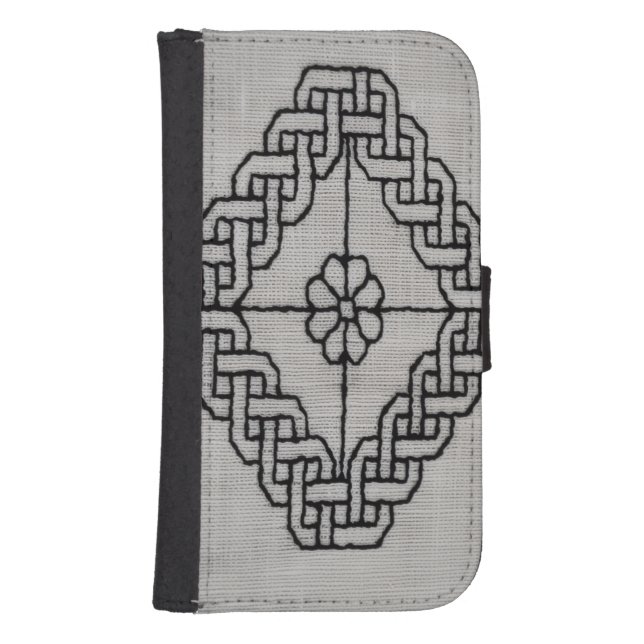 Blackwork Embroidery Wallet Case (Front)