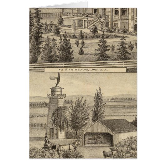 Blacow residence, farm cards (Front)