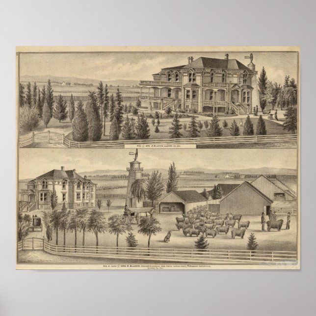 Blacow residence, farm poster (Front)