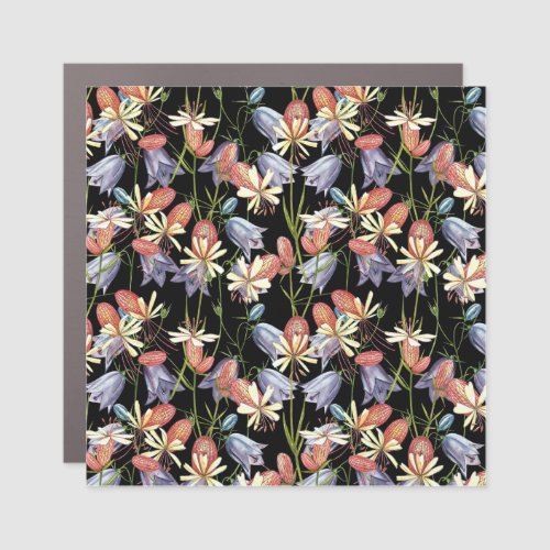 Bladder Campion Bells Watercolor Floral Car Magnet