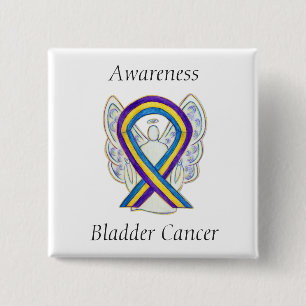 Bladder Cancer Angel Awareness Ribbon Pins