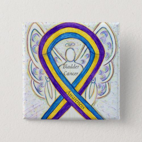 Bladder Cancer Angel Awareness Ribbon Pins