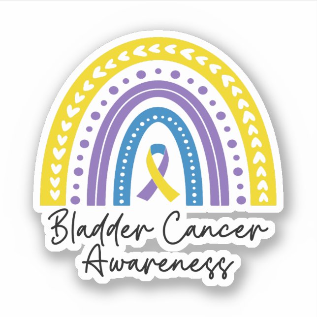Bladder Cancer Awareness, Bladder Cancer Support Sticker (Front)