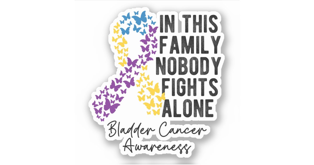 Bladder Cancer Awareness, Bladder Cancer Support Sticker | Zazzle