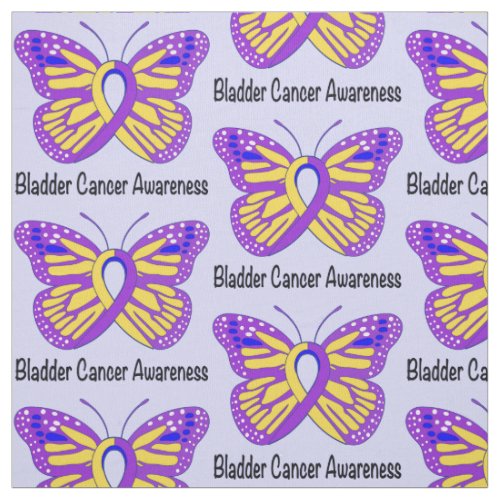 Bladder Cancer Awareness Butterfly Fabric
