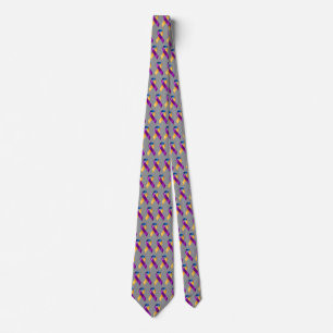 Bladder Cancer Awareness Merigold Ribbon Neck Tie