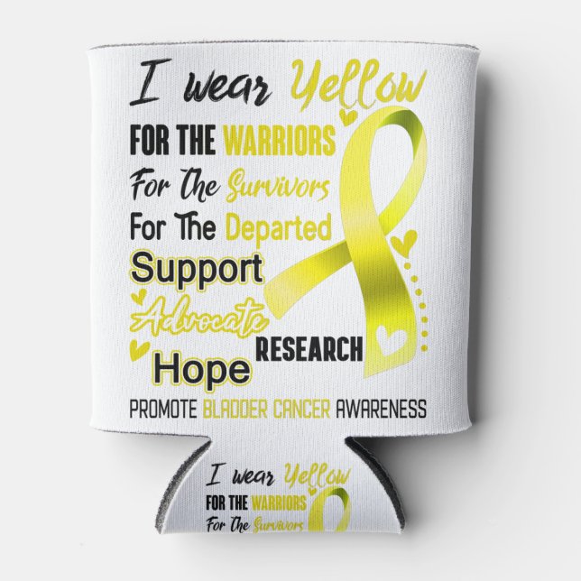 Bladder Cancer Awareness Month Ribbon Gifts Can Cooler (Front)