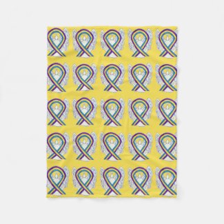 Bladder Cancer Awareness Ribbon Angel Blankets