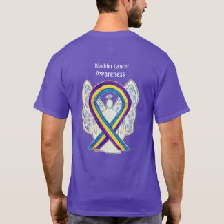 Bladder Cancer Awareness Ribbon Angel Custom Shirt