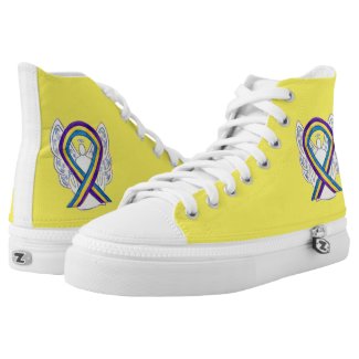 Bladder Cancer Awareness Ribbon Angel Custom Shoes