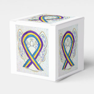 Bladder Cancer Awareness Ribbon Angel Favor Box