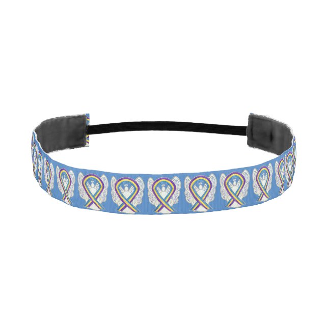 Bladder Cancer Awareness Ribbon Angel Headband (Front)