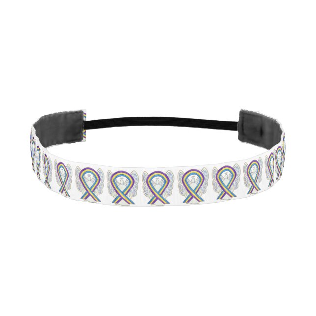Bladder Cancer Awareness Ribbon Angel Headband (Front)