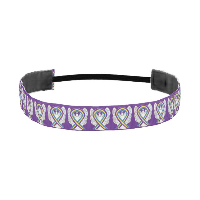 Bladder Cancer Awareness Ribbon Angel Headband (Front)