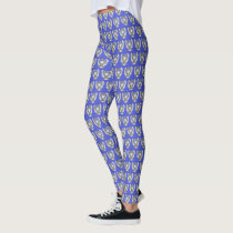 Bladder Cancer Awareness Ribbon Angel Leggings