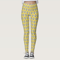 Bladder Cancer Awareness Ribbon Angel Leggings