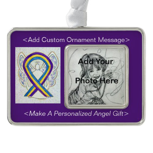 Bladder Cancer Awareness Ribbon Angel Ornament