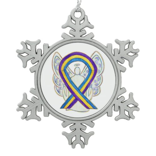 Bladder Cancer Awareness Ribbon Angel Ornament