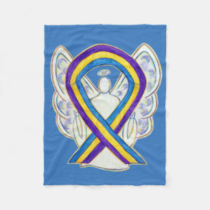 Bladder Cancer Awareness Ribbon Angel Soft Blanket