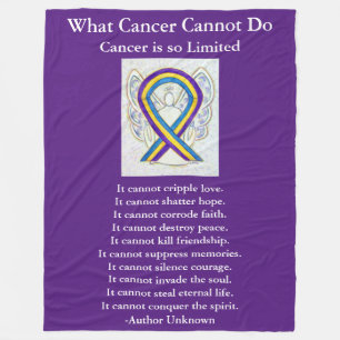 Bladder Cancer Awareness Ribbon Art Chemo Blanket