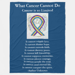 Bladder Cancer Awareness Ribbon Art Chemo Blanket