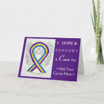 Bladder Cancer Awareness Ribbon Art Greeting Cards