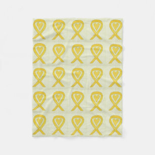 Bladder Cancer Awareness Ribbon Art Soft Blankets