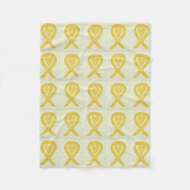 Bladder Cancer Awareness Ribbon Art Soft Blankets (Front)