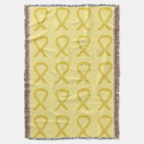 Bladder Cancer Awareness Ribbon Art Throw Blankets