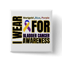 Bladder Cancer Awareness Ribbon Button