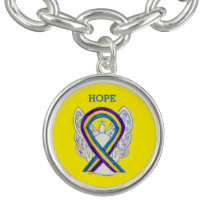 Bladder Cancer Awareness Ribbon Charm Bracelet
