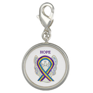 Bladder Cancer Awareness Ribbon Charm Bracelet