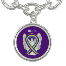 Bladder Cancer Awareness Ribbon Charm Bracelet