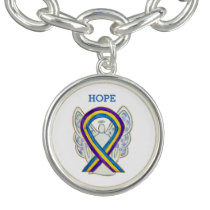 Bladder Cancer Awareness Ribbon Charm Bracelet