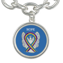 Bladder Cancer Awareness Ribbon Charm Bracelet