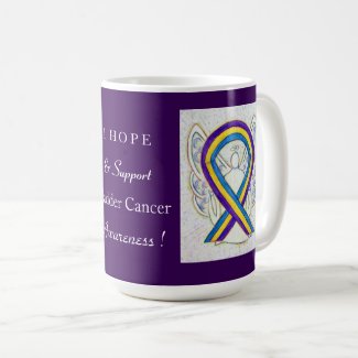Bladder Cancer Awareness Ribbon Coffee Mugs