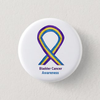 Bladder Cancer Awareness Ribbon Custom Button Pins