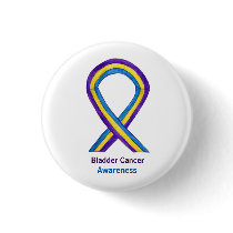 Bladder Cancer Awareness Ribbon Custom Button Pins