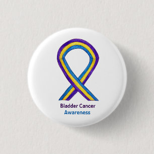 Bladder Cancer Awareness Ribbon Custom Button Pins