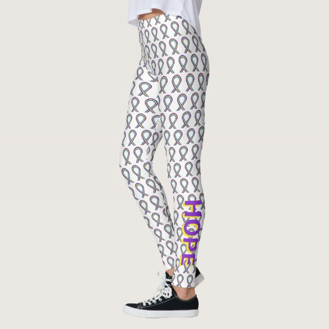 Bladder Cancer Awareness Ribbon Custom Leggings (Left)