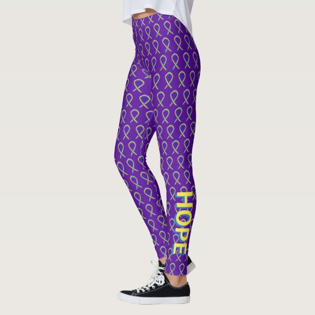 Bladder Cancer Awareness Ribbon Custom Leggings (Left)