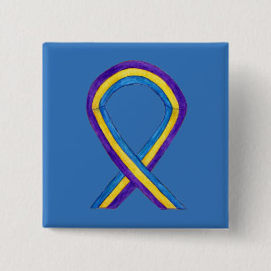 Bladder Cancer Awareness Ribbon Custom Pin Buttons