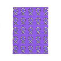 Bladder Cancer Awareness Ribbon Fleece Blanket