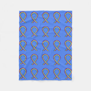 Bladder Cancer Awareness Ribbon Fleece Blankets