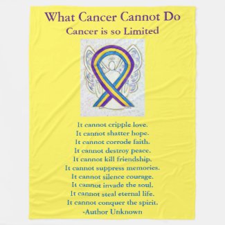 Bladder Cancer Awareness Ribbon Fleece Blankets