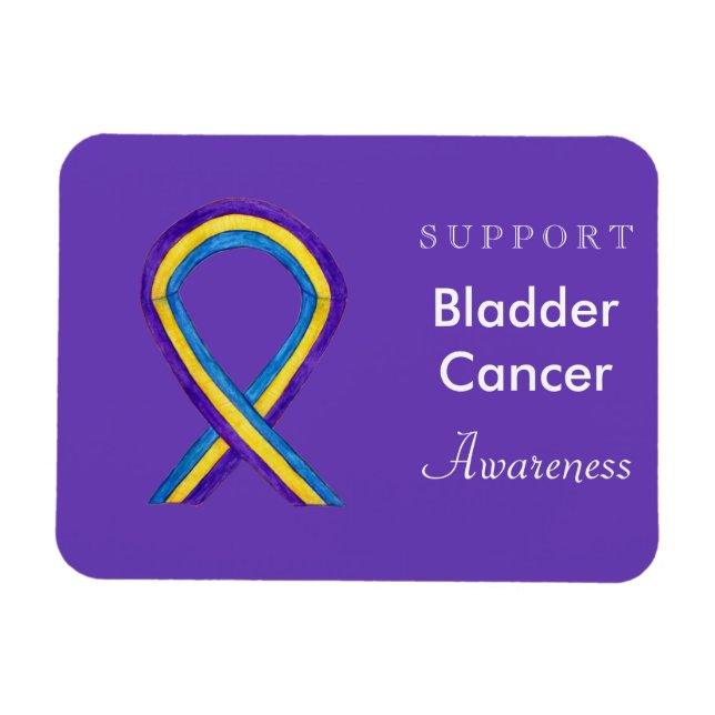 Bladder Cancer Awareness Ribbon Gift Magnet (Horizontal)