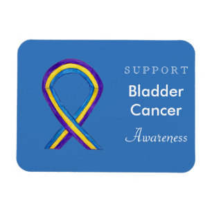 Bladder Cancer Awareness Ribbon Gift Magnet
