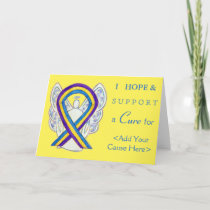 Bladder Cancer Awareness Ribbon Greeting Card